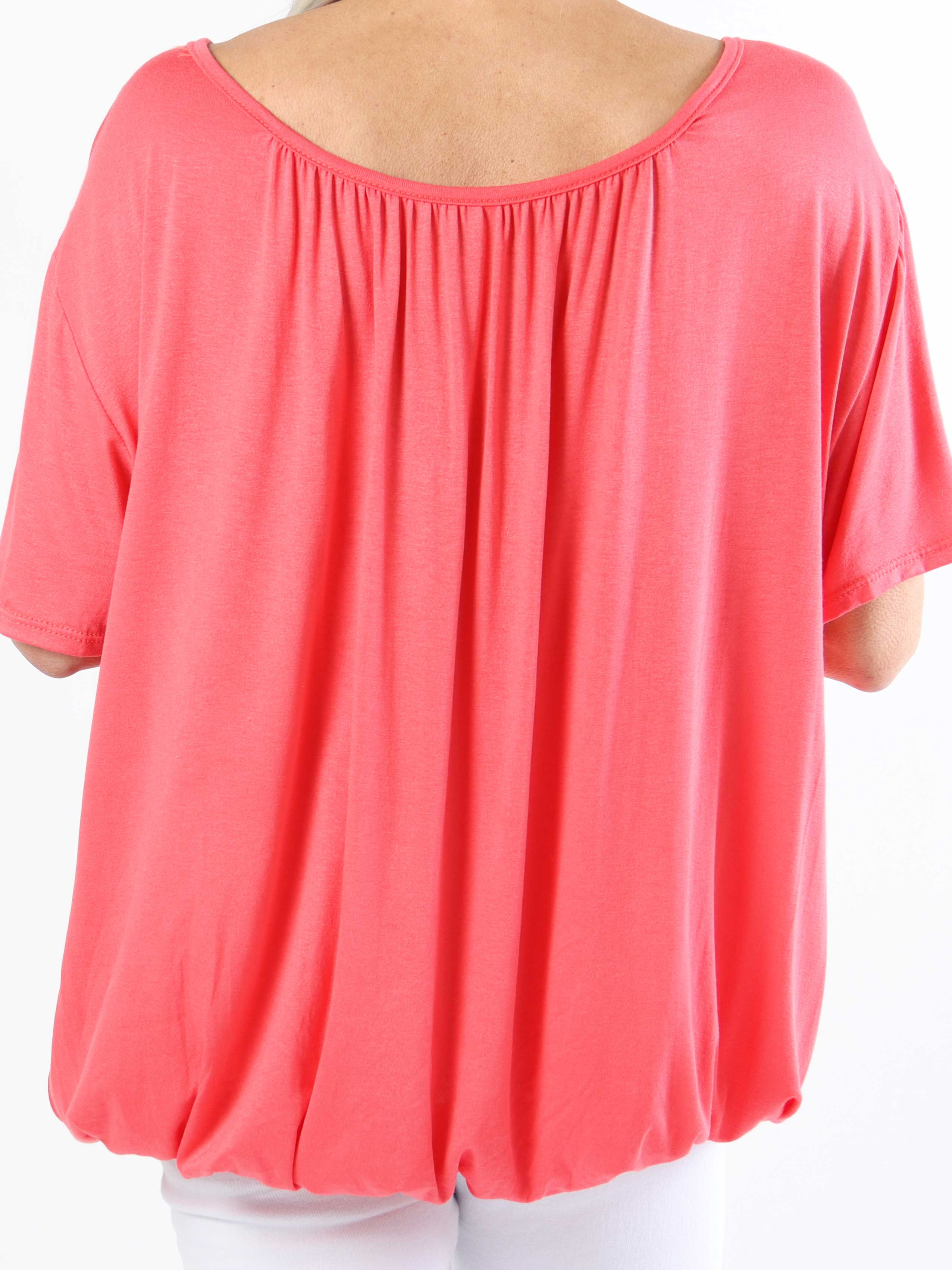 Miracle t-shirt - Basis t-shirt i plus size med elastik forneden (bestseller)